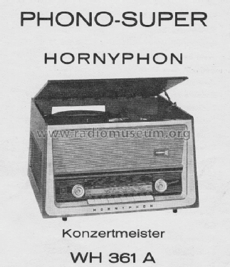 Konzertmeister WH361A; Horny Hornyphon; (ID = 71595) Radio