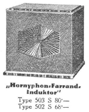 Lautsprecher Farrand-Induktor 503; Horny Hornyphon; (ID = 307480) Speaker-P