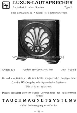 Luxus-Lautsprecher Type 2 ; Horny Hornyphon; (ID = 705568) Speaker-P
