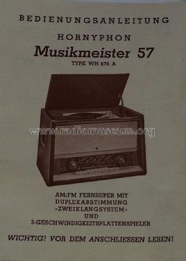Musikmeister 57 WH676A; Horny Hornyphon; (ID = 1188908) Radio