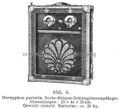 Portable Art. 627 6 Röhren; Horny Hornyphon; (ID = 100164) Radio