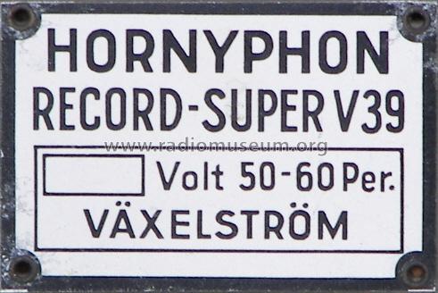 Record-Super V39 W134A; Horny Hornyphon; (ID = 632144) Radio