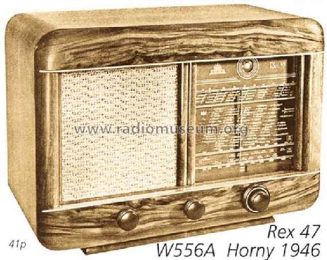 Rex 47 W W556A III; Horny Hornyphon; (ID = 709434) Radio