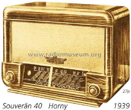 Souverän 40W W565X; Horny Hornyphon; (ID = 709433) Radio
