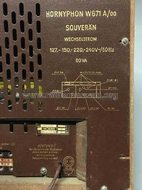 Souverän W671A /00 /70; Horny Hornyphon; (ID = 2741886) Radio