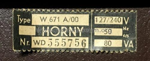 Souverän W671A /00 /70; Horny Hornyphon; (ID = 2741887) Radio