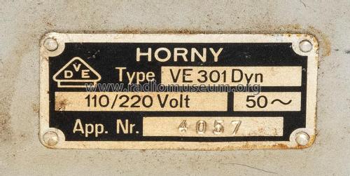 Volksempfänger VE301 Dyn W; Horny Hornyphon; (ID = 2929425) Radio