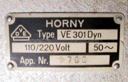 Volksempfänger VE301 Dyn W; Horny Hornyphon; (ID = 65246) Radio