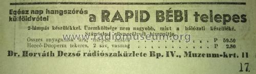 Rapid Bébi; Horváth, Dr., Dezső, (ID = 2485653) Radio