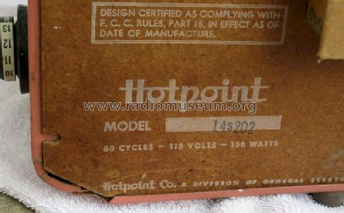 14S202 Ch= 'Q' Line; Hotpoint Inc.; (ID = 1108255) Fernseh-E