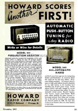 211 Push-Button Adapter ; Howard Radio Company (ID = 1656872) mod-past25