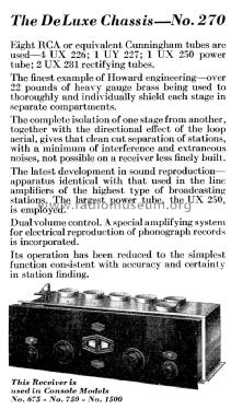 Howard 1500 Ch = No, 270; Howard Radio Company (ID = 1143542) Radio