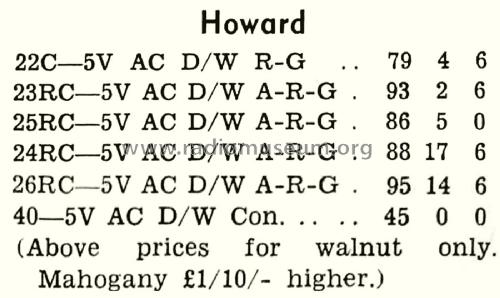 George 23RC; Howard Radio Pty. (ID = 2721256) Radio