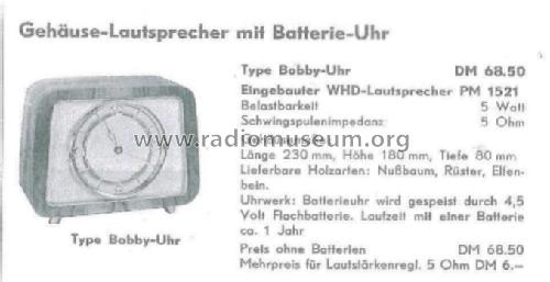 Bobby-Uhr ; Huber, Wilhelm + (ID = 335280) Speaker-P