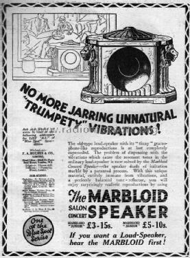 Marbloid Junior Salon Concert Speaker ; British Blue Spot Co (ID = 1692129) Speaker-P