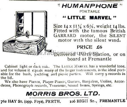 Humanphone Little Marvel Gramophone ; Humanphone Brand, (ID = 2619616) TalkingM