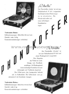 Phonokoffer Libelle; Hummel & Seiptius, (ID = 1367018) Enrég.-R