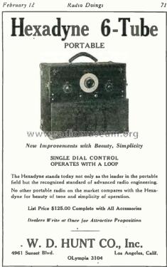 Hexadyne ; Hunt Company Inc., W (ID = 1898053) Radio
