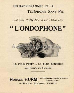 Ondophone ; Hurm, Horace, Hurm (ID = 2595716) Galène