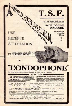 Ondophone ; Hurm, Horace, Hurm (ID = 2595717) Galène