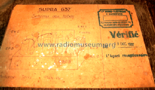 Supra 637; Hydro-Électrique d' (ID = 1796170) Radio