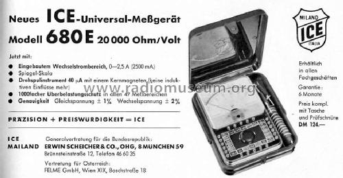 Supertester 680E; ICE, I.C.E.; Milano (ID = 292390) Equipment