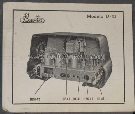 III A 5 serie D-21; Iberia Radio SA; (ID = 519533) Radio