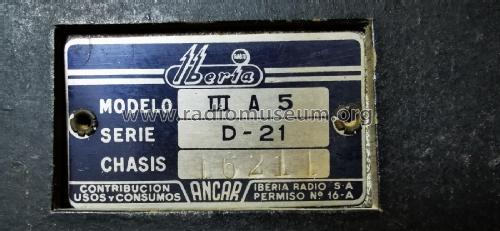 III A 5 serie D-21; Iberia Radio, S.A.; (ID = 2933719) Radio