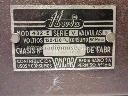 Maestrante 432-E Serie V; Iberia Radio, S.A.; (ID = 715121) Radio