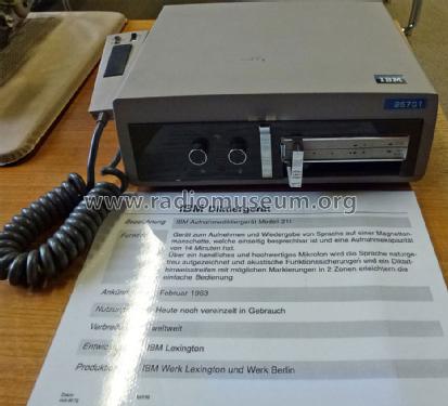 Executary Microphone Input Unit 211; IBM; Armonk, N.Y. (ID = 1150986) R-Player