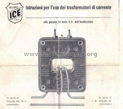 Trasformatore di Corrente 616; ICE, I.C.E.; Milano (ID = 2469677) Equipment