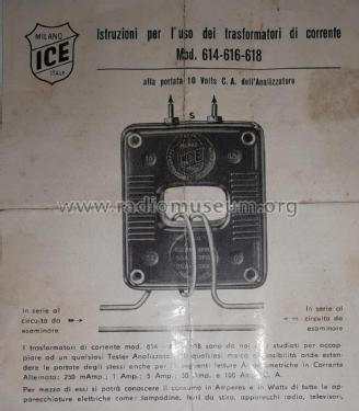 Trasformatore di corrente 614; ICE, I.C.E.; Milano (ID = 3054275) Equipment