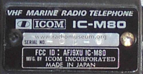 VHF Marine Transceiver IC-M80; Icom, Inoue (ID = 2613962) Commercial TRX