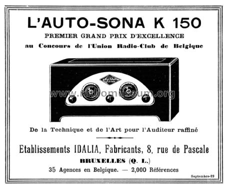 Auto-Sona K150; Idalia, Éts; (ID = 1856927) Radio