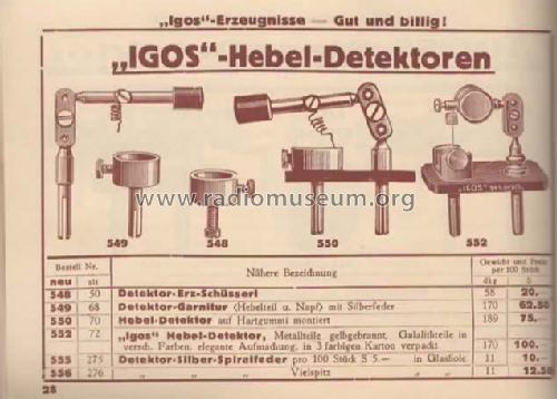 Hebel-Detektor Nr. 552 ; Igos, Josef Igel; (ID = 2373709) Radio part