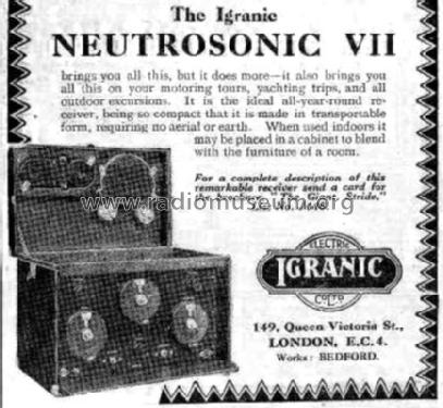 Neutrosonic Seven ; Igranic Electric Co. (ID = 1054019) Radio