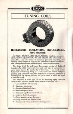 Plug-in Honeycomb Coil ; Igranic Electric Co. (ID = 1772599) Radio part