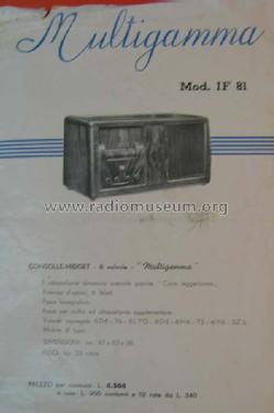 Multigamma IF81; Imca Radio; (ID = 2579457) Radio