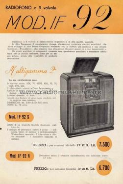 Multigamma IF92 S; Imca Radio; (ID = 2579440) Radio