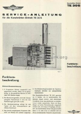 Kanalwähler-Einheit TE 30S ; Imperial Rundfunk (ID = 1278270) Television