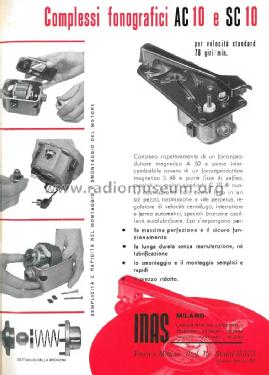 Complessi Fonografici AC 10 - SC 10; INAS; Milano (ID = 3135661) R-Player