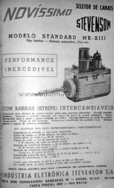 Seletor de canais VHF MK-XIII; Indústria Eletrônica (ID = 1906274) Adattatore