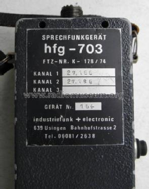 Sprechfunkgerät HFG-703; Industriefunk + (ID = 995578) Cittadina