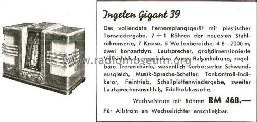 Gigant 39 ; Ingelen, (ID = 1386648) Radio