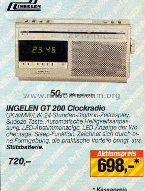 Clockradio GT200; Ingelen, (ID = 2156205) Radio