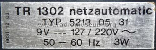 Netzautomatic TR1302; Ingelen, (ID = 778719) Radio