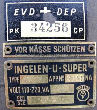 U-Super 438W Type 1938; Ingelen, (ID = 1347922) Radio