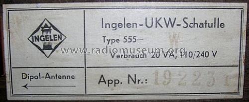 UKW-Schatulle 555W; Ingelen, (ID = 572412) Radio