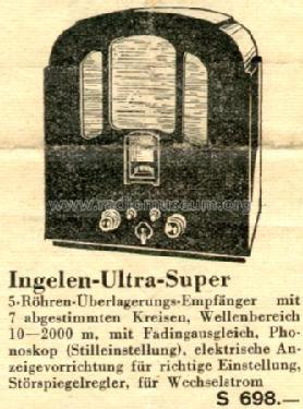 Ultra Super W; Ingelen, (ID = 3930) Radio