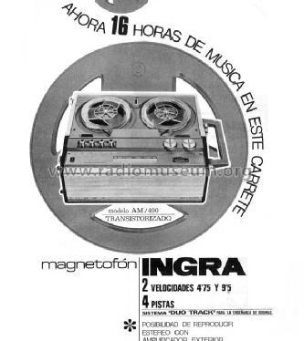 Magnetófono AM-400; Ingra; Barcelona (ID = 761941) R-Player